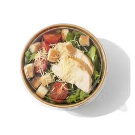 Paper Container Kraft-Kraft and RPET Lid 550ml Ø14cm (250 Units)