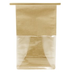 SOS Paper Bag and BOPP Display Window with Tin Tie 15+7x23cm (50 Uds)