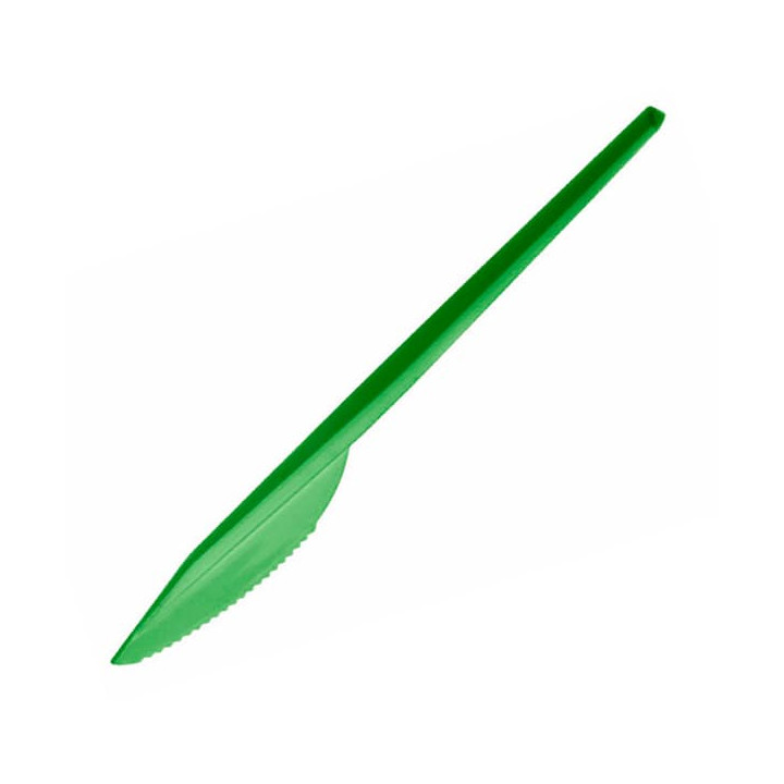 Plastic Knife PS Green 16,5 cm (15 Units) 