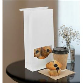 SOS Bag with Tin Tie and Window White 12+6,0x23,5cm (50 Units)