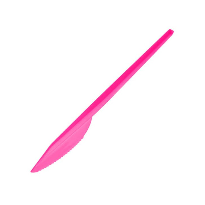 Plastic Knife PS Fuchsia 16,5 cm (15 Units) 