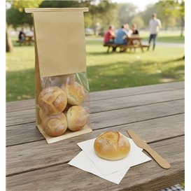 SOS Paper Bag and BOPP Display Window with Tin Tie 9+6x26cm (1000 Uds)