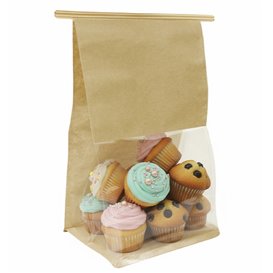 SOS Paper Bag and BOPP Display Window with Tin Tie 15+7x23cm (50 Uds)