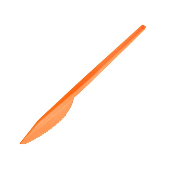 Plastic Knife PS Orange 16,5 cm (15 Units) 