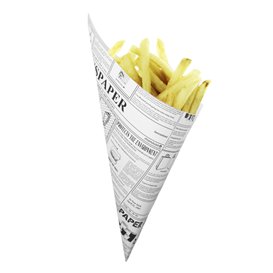 Paper Food Cone Grease-Proof "Times" 29,5cm 250g (100 Units)