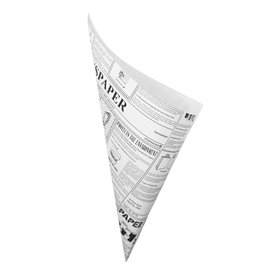 Paper Food Cone Grease-Proof "Times" 29,5cm 250g (1600 Units)