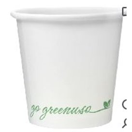 Go Green White Paper Cup
