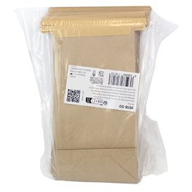 SOS Bag with Tin Tie and Window Kraft 12+6x23,5cm (50 Uds)