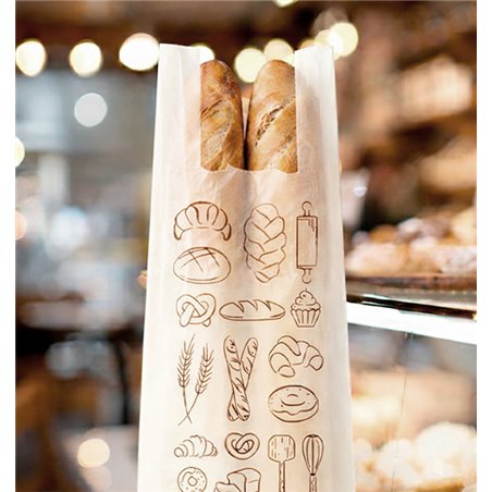 Home Compost Bakery vest carrier bag for bakeries and baguettes