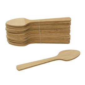 Appetizer Spoons for Catering Bamboo 9 cm (1200 Units)