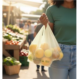 Plastic T-Shirt Bag Home Compost “Classic” 35x50cm 17,5µm (100 Units)