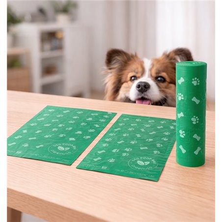 Biodegradable dog waste bags for walks with pets