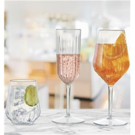 Flute Glass Low Foot "Kaleido" Tritan 270 ml (1 Units)