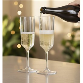 Flute Glass Low Foot "Kaleido" Tritan 270 ml (1 Units)