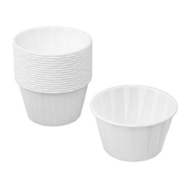 White Pleated Paper Cup of 100 ml (250 Units)