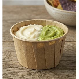 Pleated paper cup Kraft de 100 ml (3000 Units)