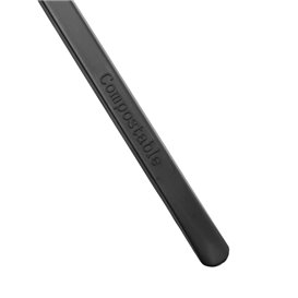 Plastic CPLA Appetizer Mini fork Black 10 cm (1000 Units)