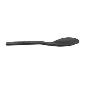 Black CPLA Plastic Appetizer Small spoon 10 cm (1000 Units)