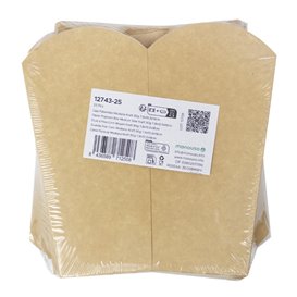 Paper Popcorn Box Medium Size Kraft 90g 7,8x10,5x18cm (25 Units) 