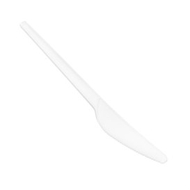Reusable Compostable White CPLA Knife 16,8 cm (1500 Units)