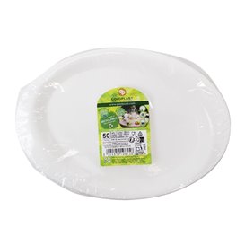Reusable Rigid Plate PP Flat White "Cocktail" 18,5 cm (50 Units)