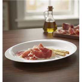 Reusable Rigid Plate PP Flat White "Cocktail" 18,5 cm (50 Units)