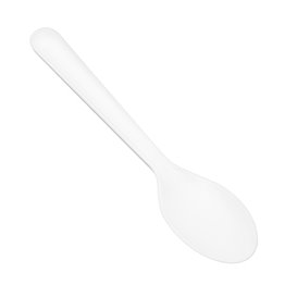 Reusable Plastic White CPLA Teaspoon 12,5 cm (50 Units)
