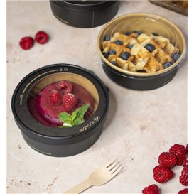 Lid with Window for Round Cardboard Container Ø15cm (300 Units)