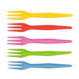 Colors CPLA Plastic Mini Fork 8,5 cm (500 Units)