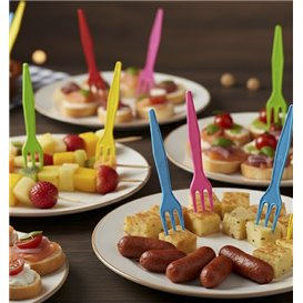 Colors CPLA Plastic Mini Fork 8,5 cm (5000 Units)
