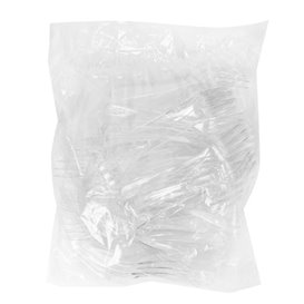 Reusable Transparent PS Mini Fork 10cm (100 Units)