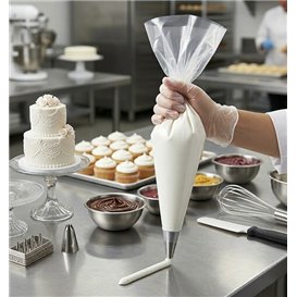 Pastry Bag PE on Roll Transparent 20x36cm (100 Units)
