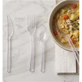 Reusable PS Cutlery Set Fork, Knife, Spoon, Teaspoon and Napkin (500 Units)