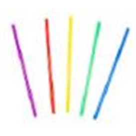 Plastic Straw for Frappé PS Straight Striped Ø0,6cm 20cm (50 Units)