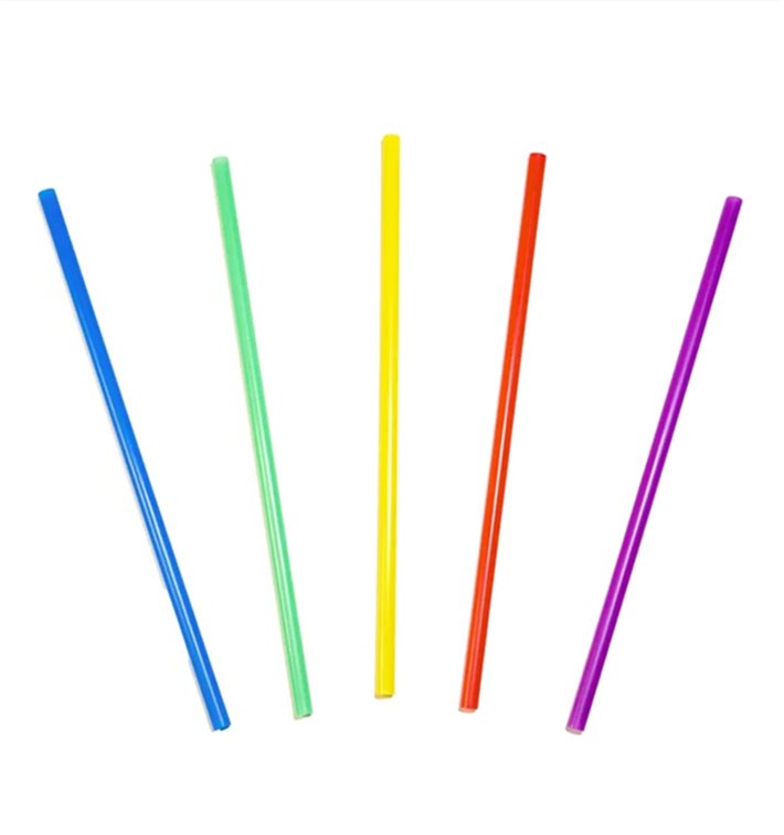 Plastic Straw for Mojito PS Straight Mixed Colors Ø0,6cm 13cm (25 Units)