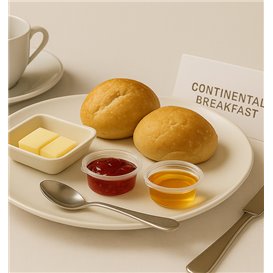 Round PP Sauce Container with Hinged Lid 30ml  (50 Units)