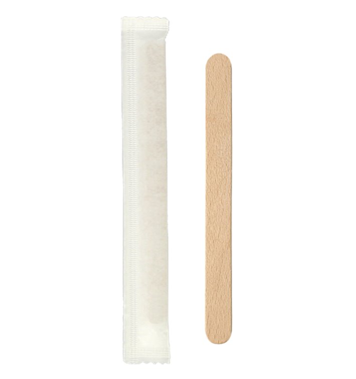 Individually Wrapped Wooden Coffee Stirrer 9cm (50 Units)
