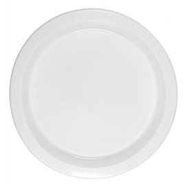 Economy Reusable White PS Plate Ø22cm (100 Units)