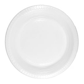 Economy Reusable White PS Deep Plate Ø22cm (100 Units)
