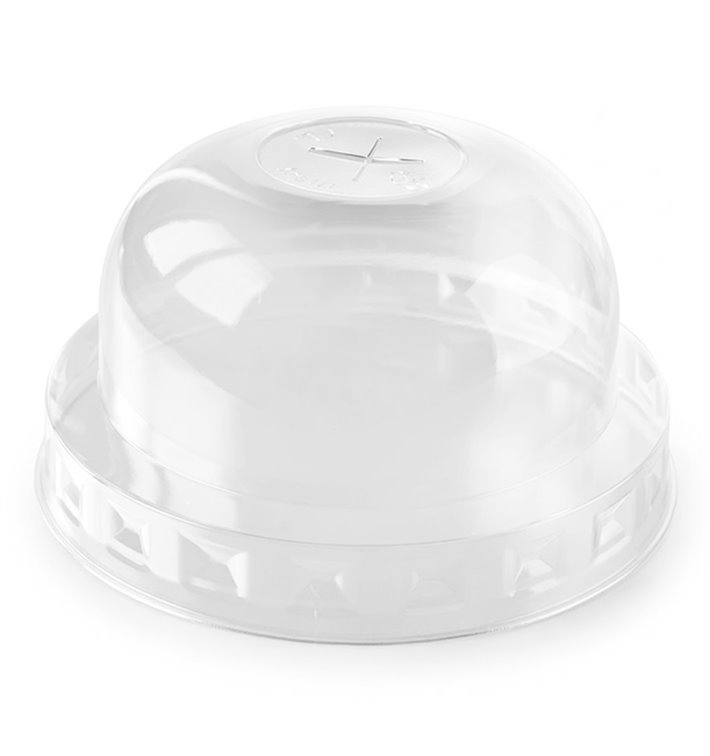 Transparent PLA Dome Lid with Hole Ø7,8cm (50 Units)