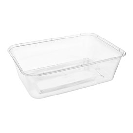 Transparent PP Plastic Rectangular Container 650ml 17,3x11,9x5,1cm (500 Units)