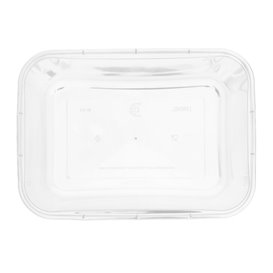 Transparent PP Plastic Rectangular Container 1.500ml 20,4x15,3cm (50 Units)