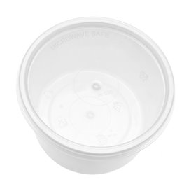 White PP Sauce Container with Lid 2Oz/60ml (1000 Units)