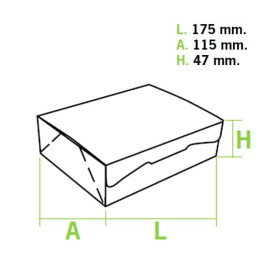 Paper Bakery Box Pink 17,5x11,5x4,7cm 250g (20 Units)