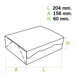 Paper Bakery Box Pink 20,4x15,8x6cm 1kg (20 Units)