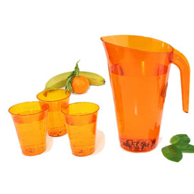 Plastic Jar PS Reusable Orange 1.500 ml  (1 Unit)