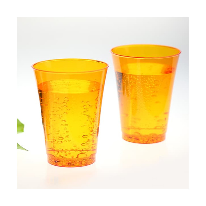 Plastic Cup PS Injection Moulding Orange 230 ml (150 Units)