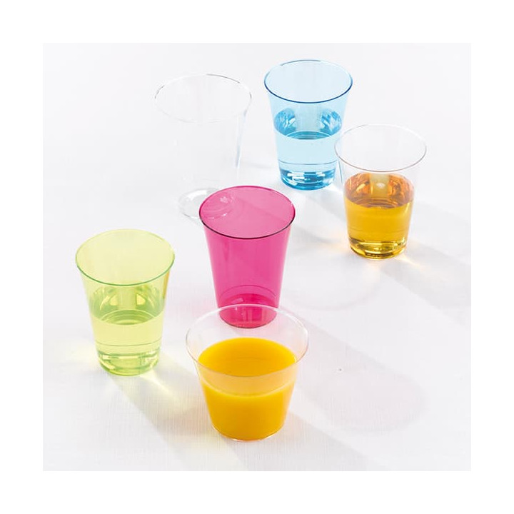 Plastic Cup PS Injection Moulding Raspberry 230 ml (10 Units) 