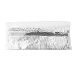 Plastic Teaspoon Metallized 10cm (100 Units)  