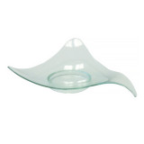 Plastic Tasting Plate PS Triangular shape Water Green 8cm 